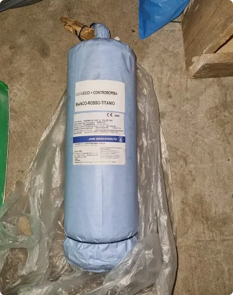 De zwaarste vuurwerkbom ooit gevonden in de regio Den Haag. Politie Den Haag