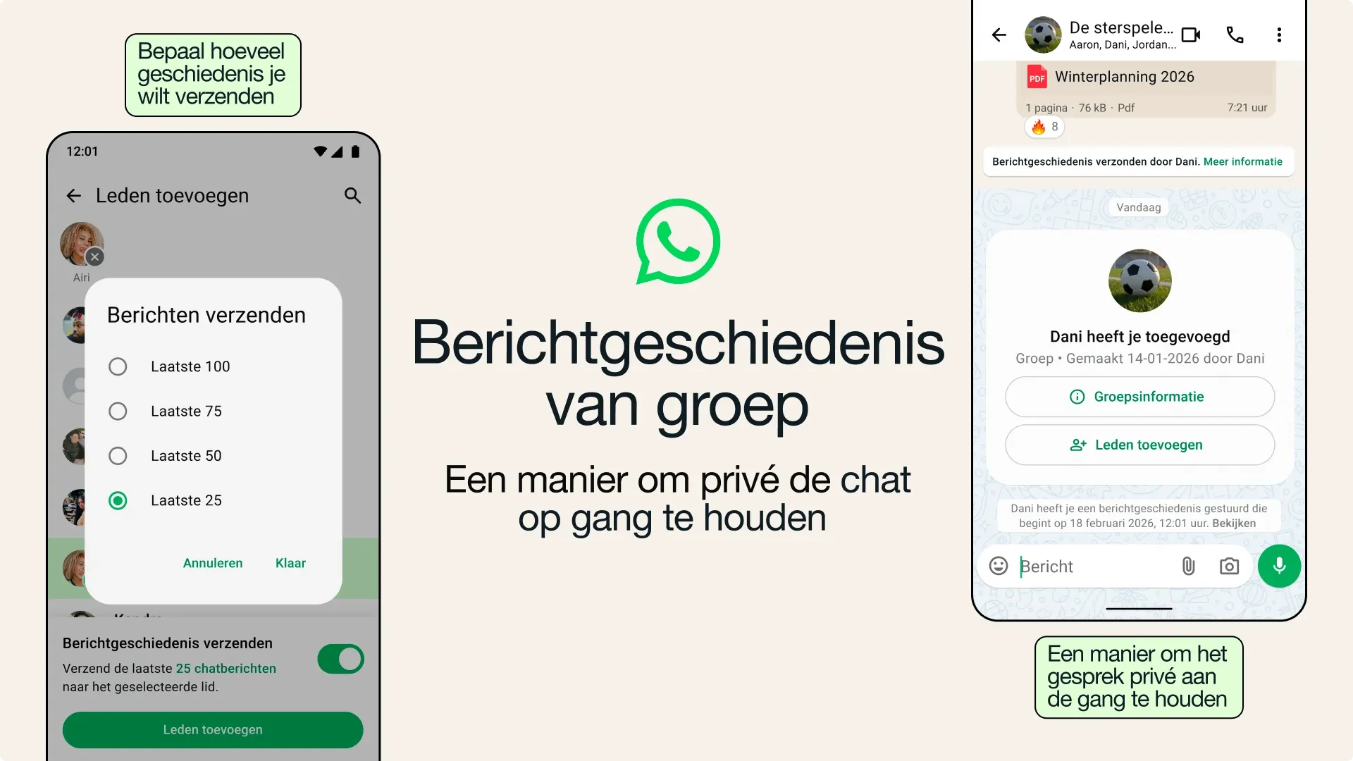 Donderdag meldt de berichtendienst een nieuwe functie uit te gaan rollen. Beeld: Whatsapp