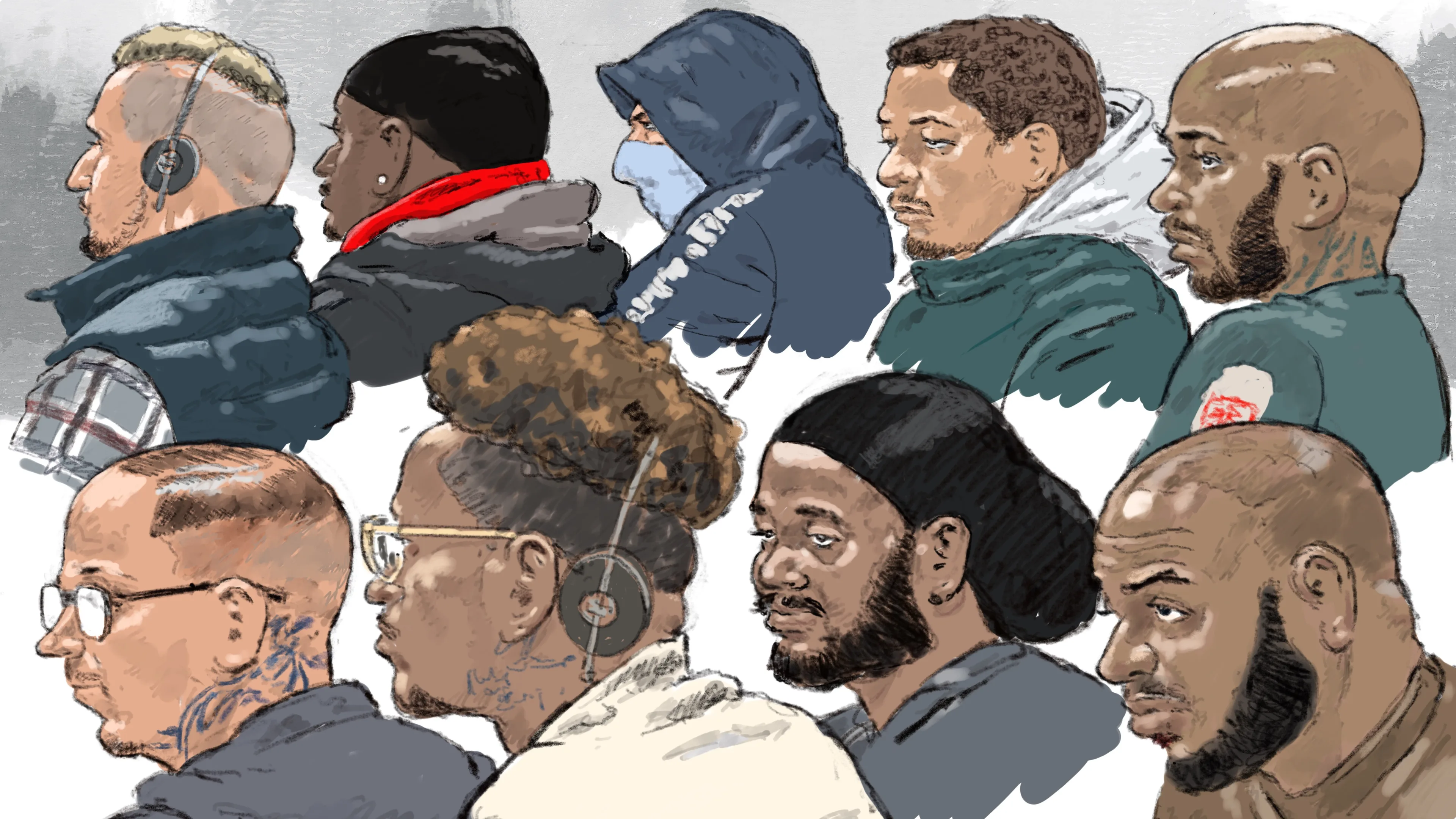 VLNR Boven: Konrad W., Ludgardo S., Kristian M., Erickson O., Delano G.; Onder: Kamil E., Gerower M., Christopher W., Divainy K. Beeld: ANP