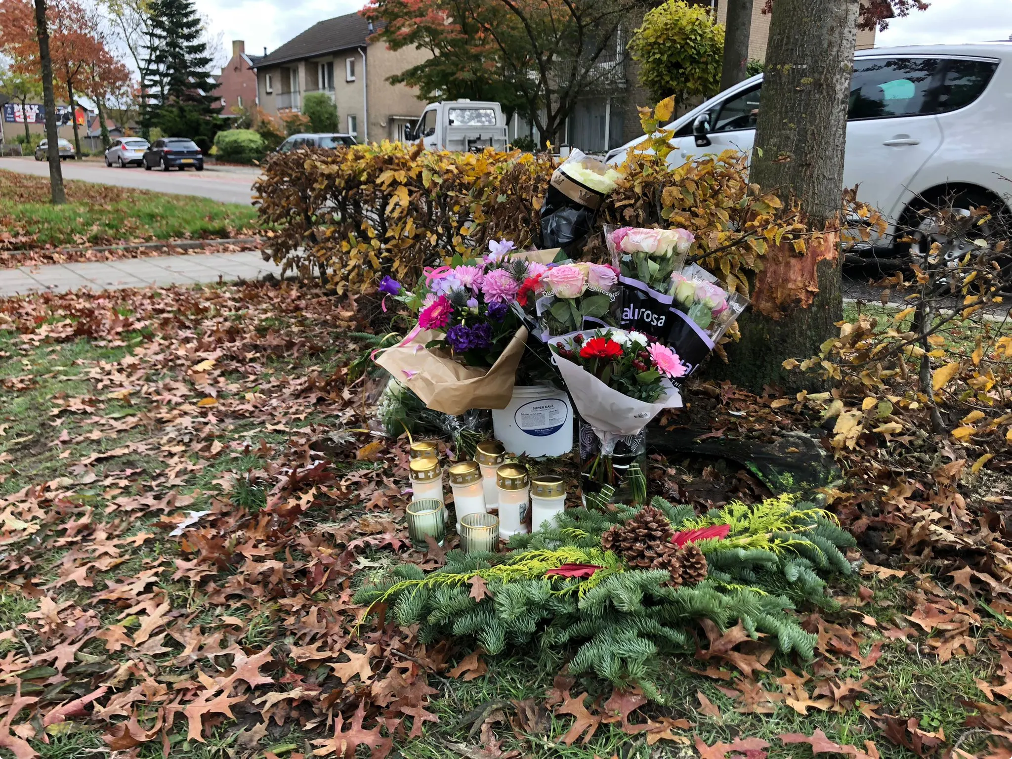 Bloemen scooterongeluk Blerick