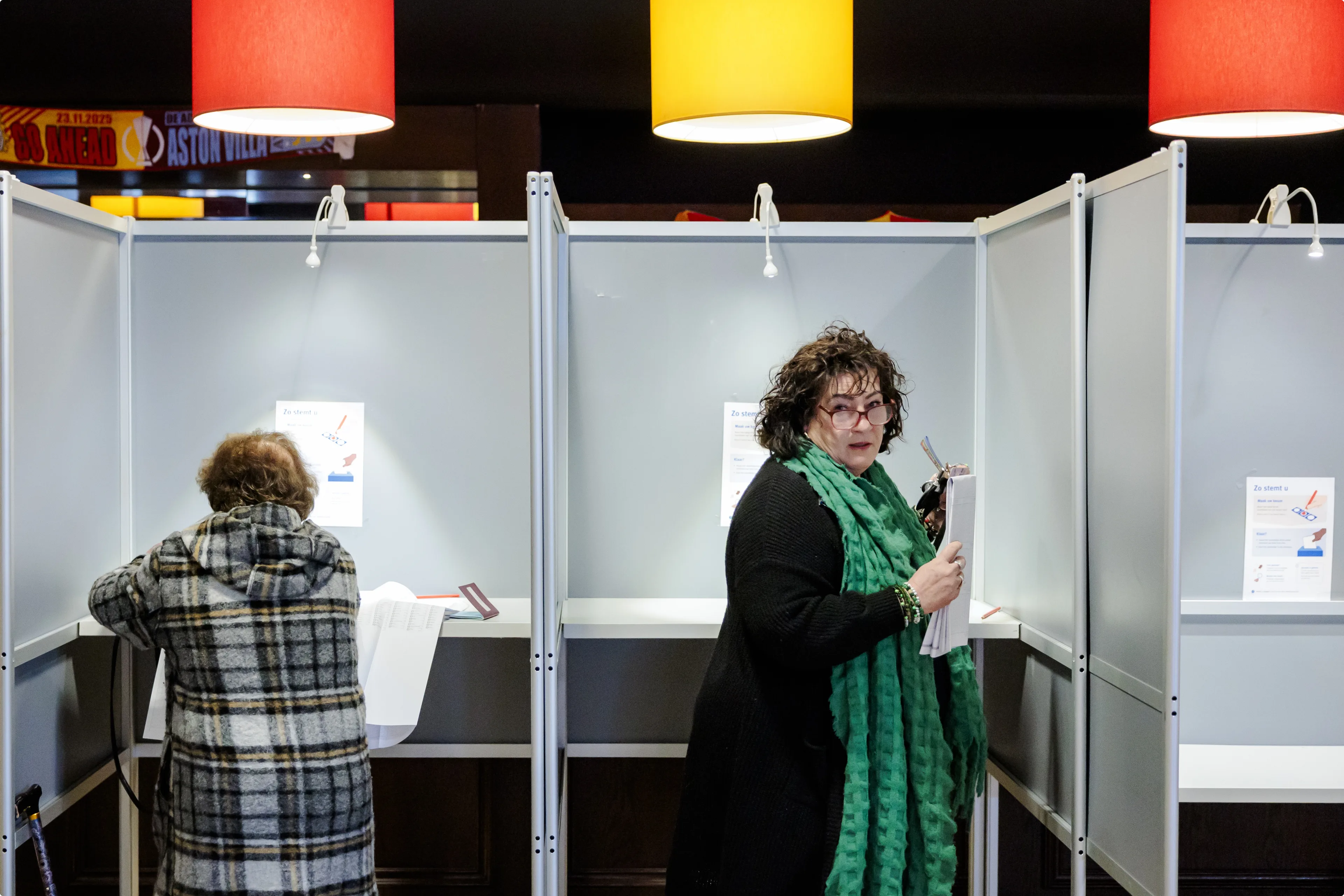 Caroline van der Plas naar de stembus. Beeld: ANP.