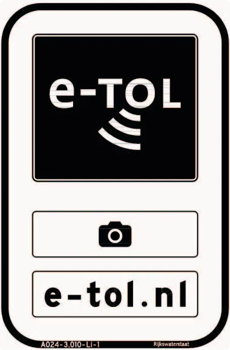 Verkeersbord-toltunnel 3 - BEELD:  Ministerie van C en W