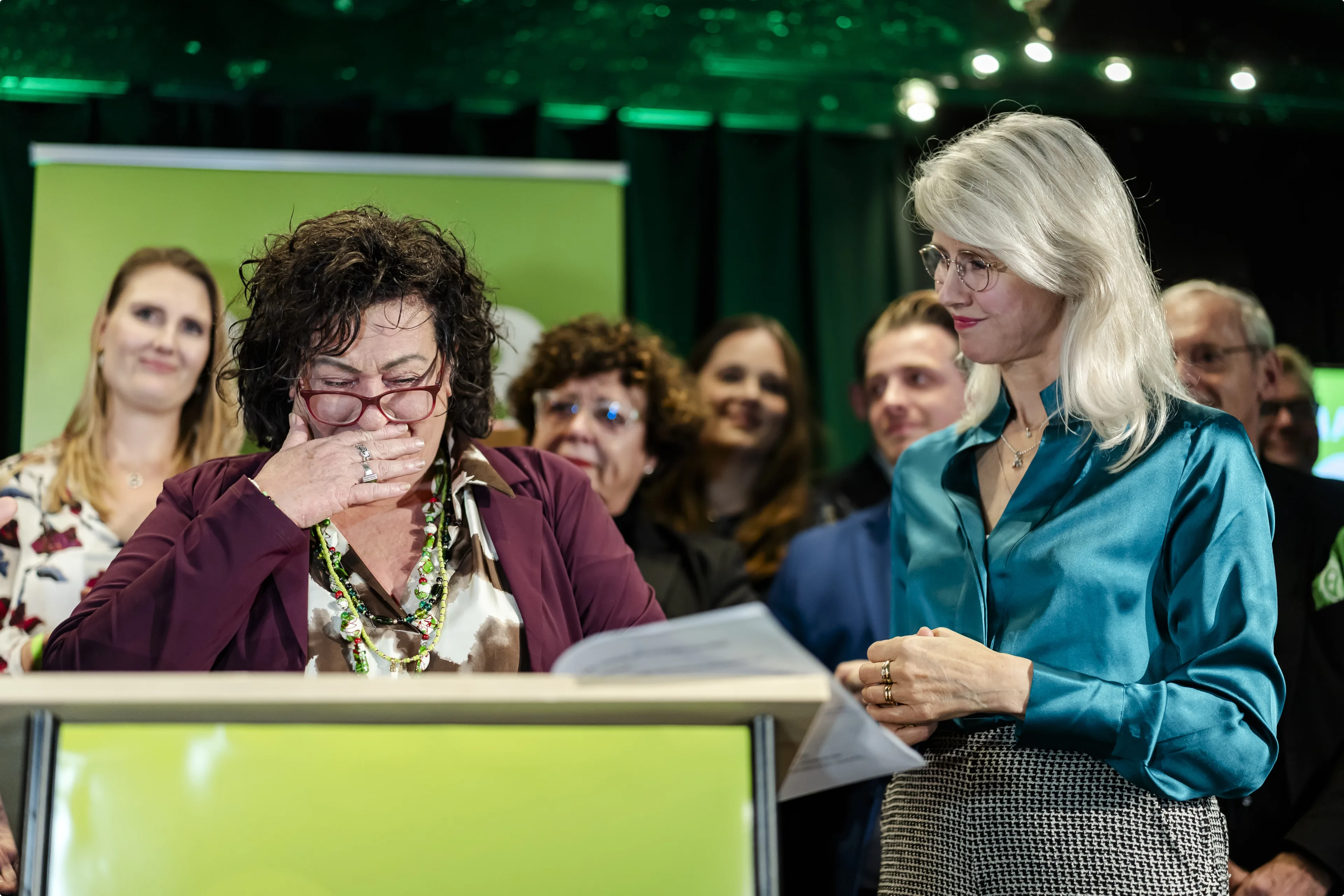 BBB-leider Caroline van der Plas reageert op de uitslagen van de Tweede Kamerverkiezingen. Beeld: ANP