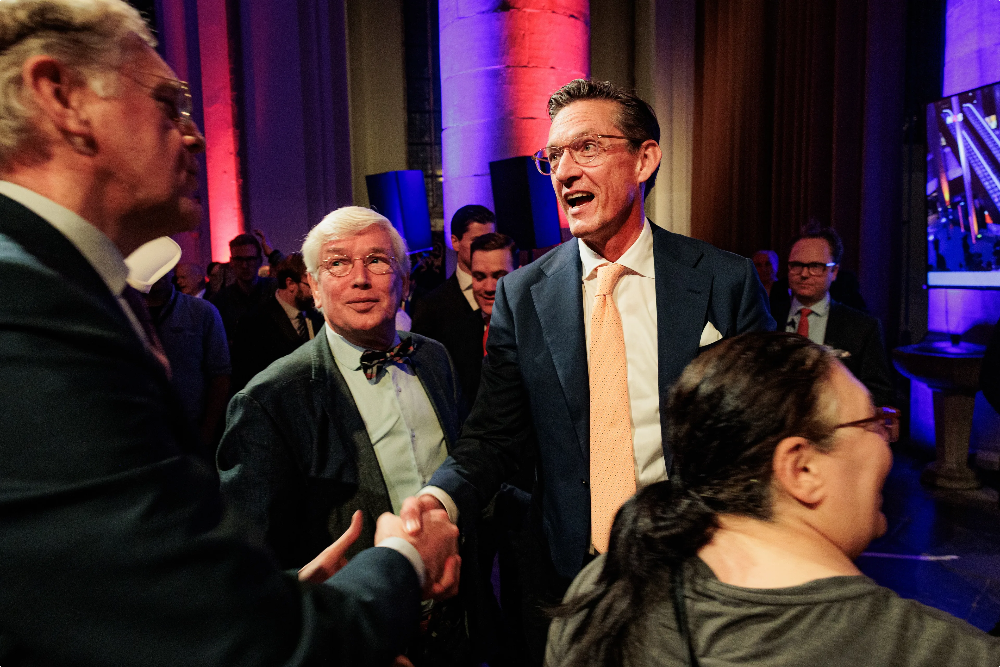 JA21-leider Joost Eerdmans reageert op de uitslagen van de Tweede Kamerverkiezingen. Beeld ANP