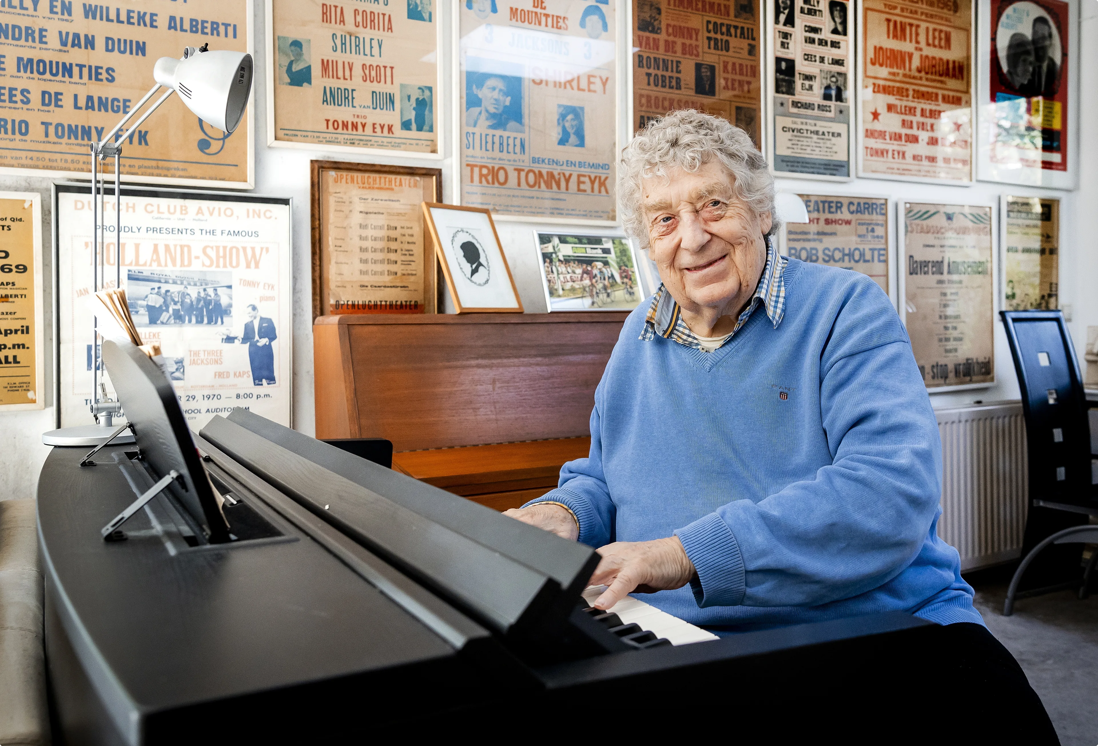 Portret van Tonny Eyk. De componist en muzikant krijgt dit jaar de oeuvreprijs bij de uitreiking van de Music in Media Awards. Beeld: ANP