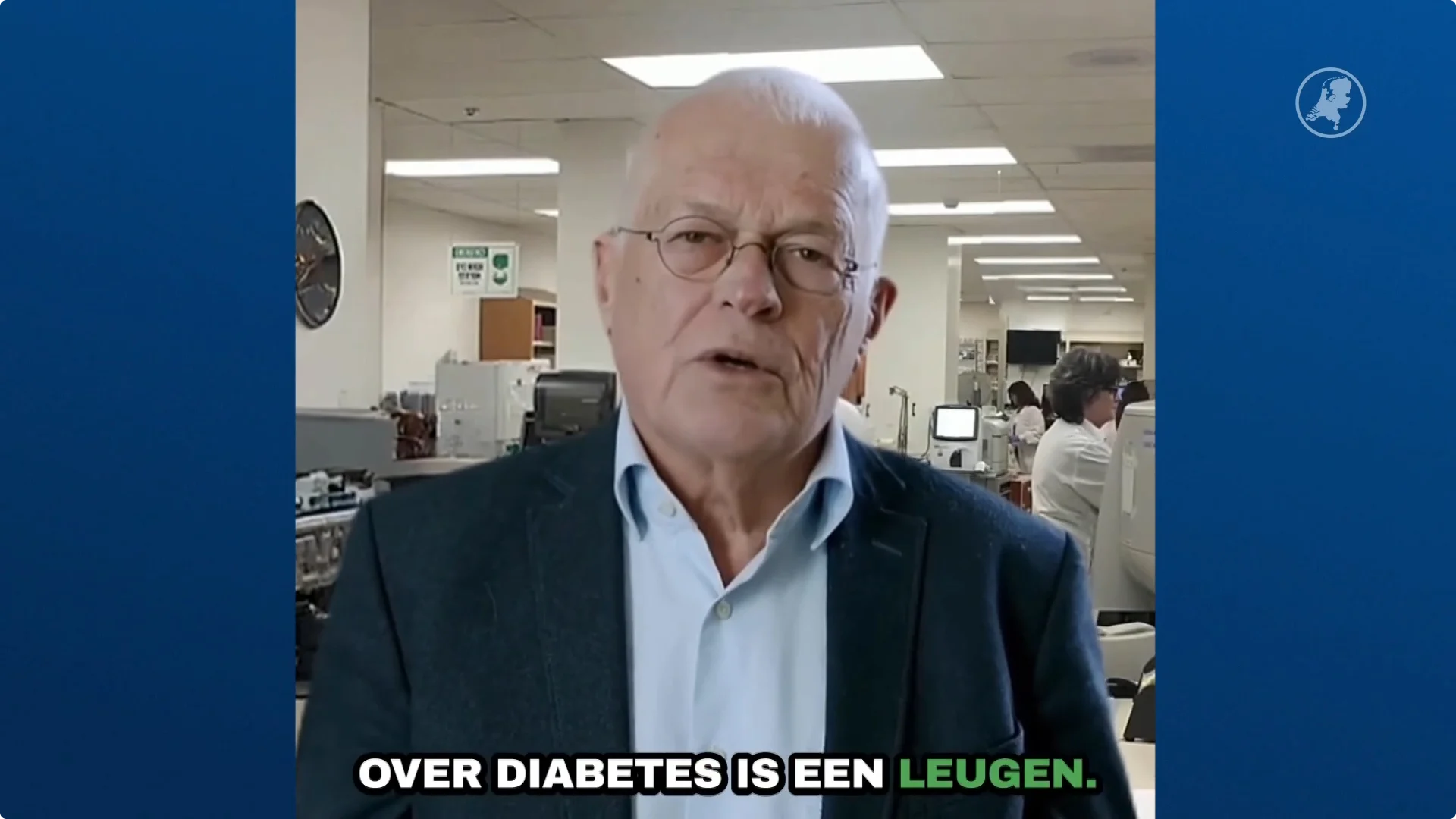Een stil uit een van de deepfakevideo waarin 'Ted' vertelt dat diabetes niet bestaat. Beeld: Hart van Nederland