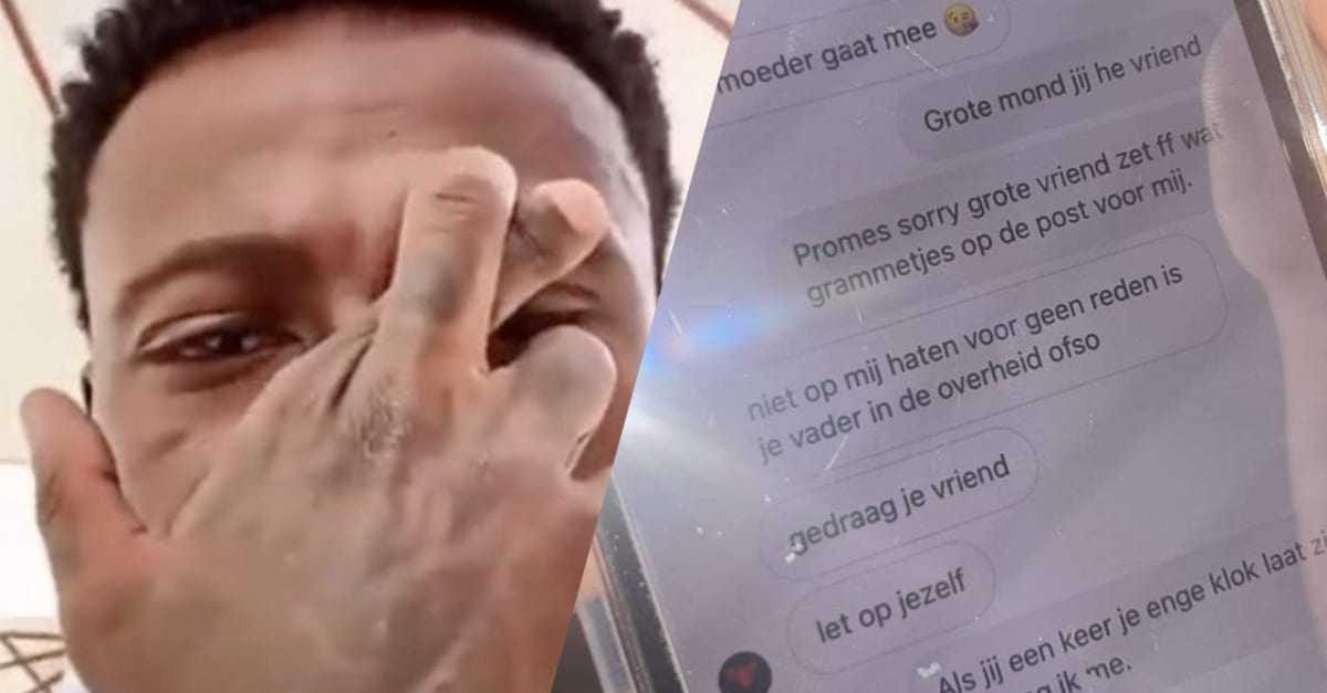 Die Heeft Je Vader Niet Promes laat zich uitdagen op Instagram en showt 'enge klok' in video