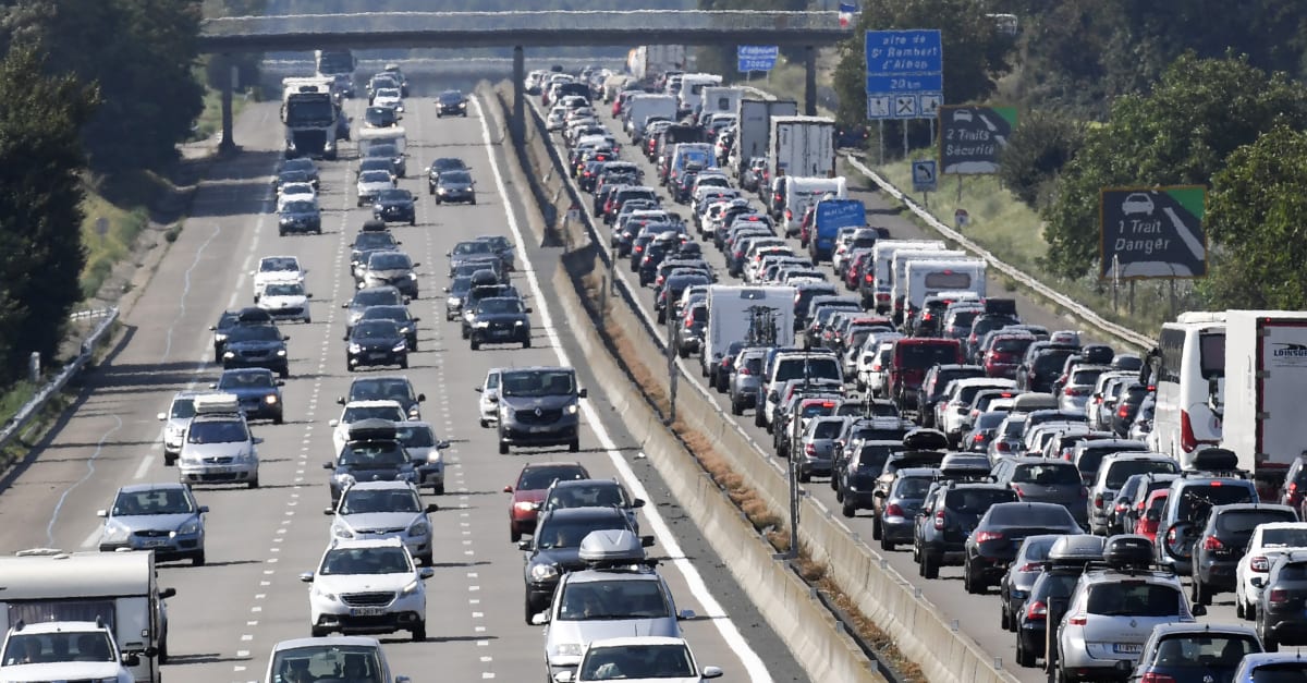 Filerijden op de Route du Soleil zwarte zaterdag in Frankrijk dit jaar extra druk Hart van