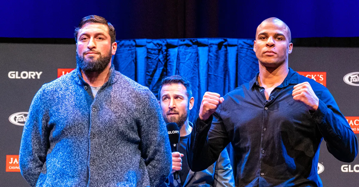 Jamal Riddick Kickboksers Levi Rigters en Jamal Ben Saddik tegenover elkaar op Glory ...