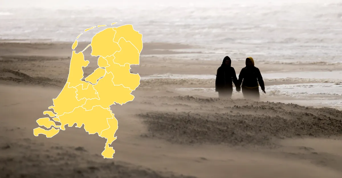Code geel voor heel Nederland afgegeven: windstoten tot 100 km/u | Hart ...